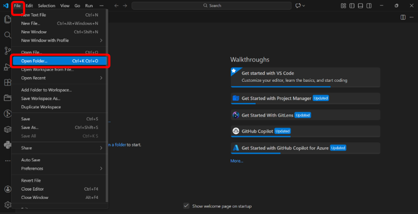 Figure 1: VS Code new file