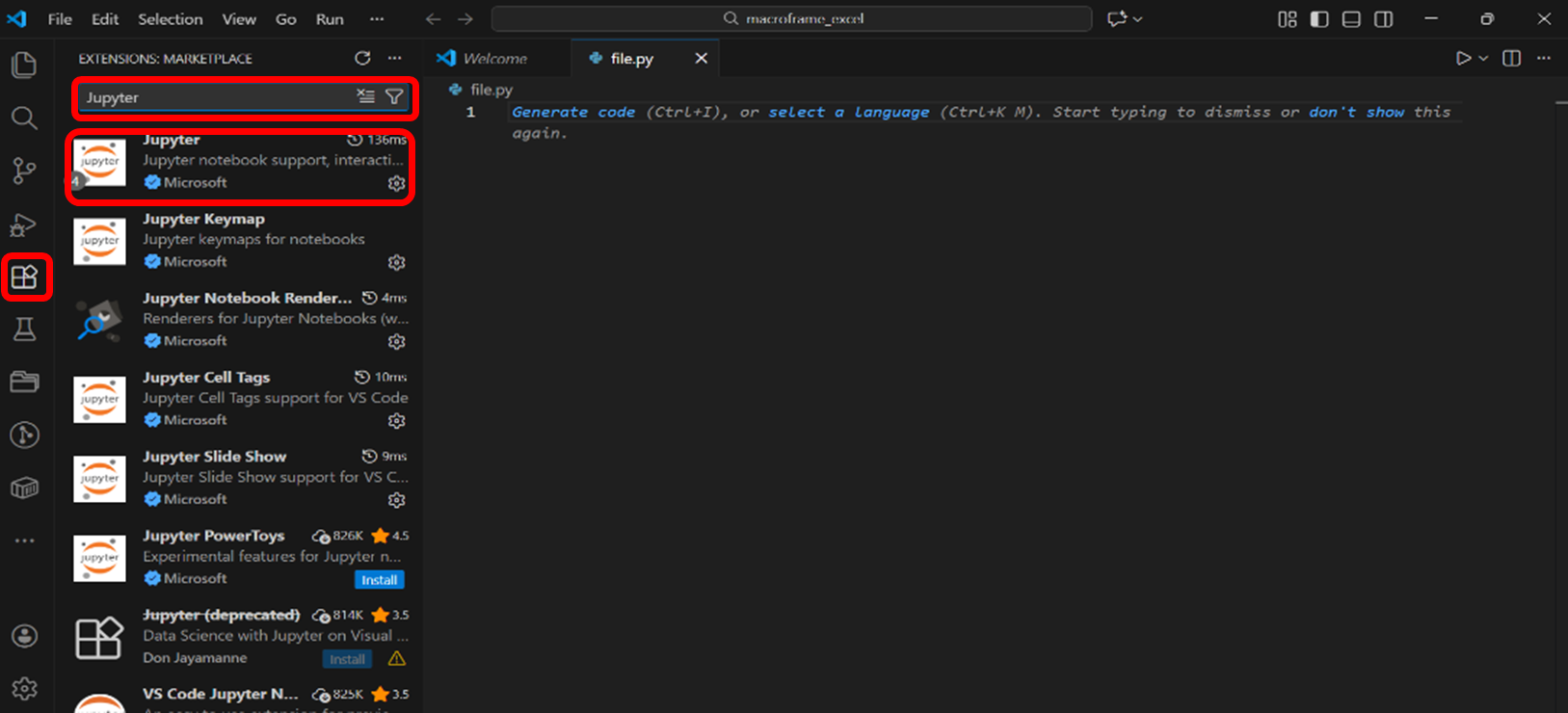 Figure 5: Jupyter extension screenshot placeholder